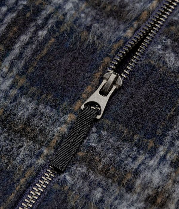 Element Fuzzy Check Zip Overshirt Jacket (brushed plaid dark slate)