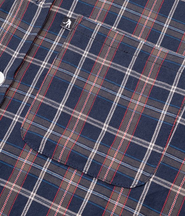 Passport Workers Check Shirt (navy orange)