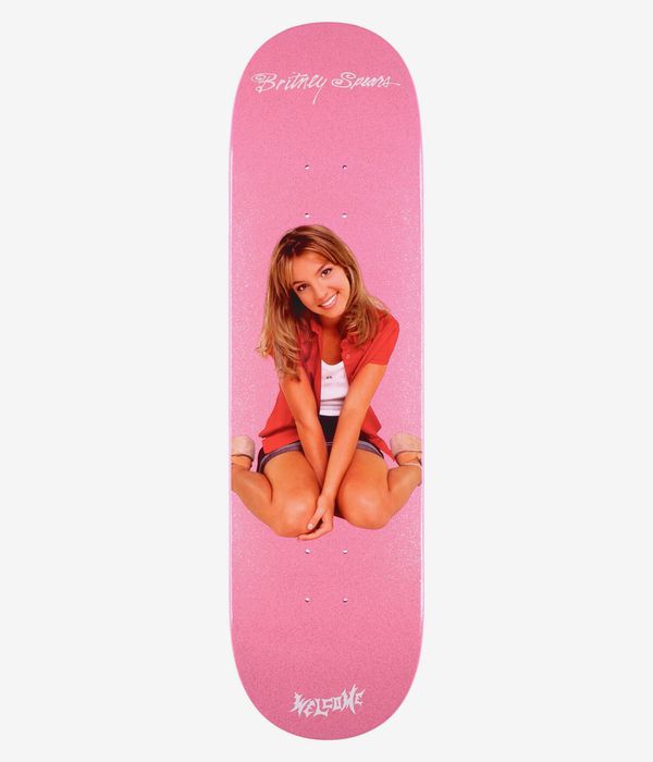 Welcome x Britney Baby One More Time 8.5" Skateboard Deck (pink glitter)