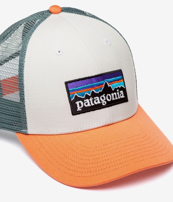 Patagonia P-6 Logo LoPro Trucker Cap (white peach sherbet)