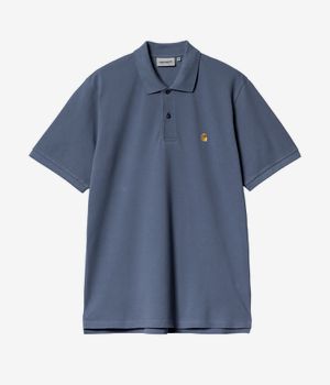 Carhartt WIP Chase Puque Polo-Shirt (dusky blue gold)
