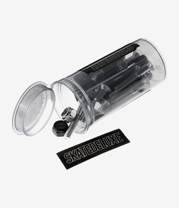 skatedeluxe Premium Bolts 1" Kit di montaggio (silver black) Intaglio a croce Testa svasata