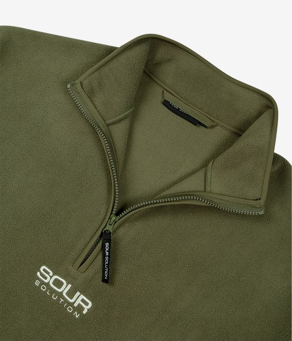 SOUR SOLUTION Micro Fleece Half Zip Sweatshirt (olive)
