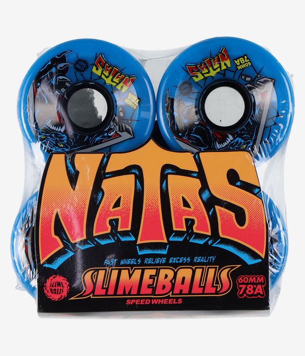 Santa Cruz Natas Reissue OG Slime Balls Ruedas (slime blue) 60 mm 78A Pack de 4
