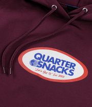 Quartersnacks Oval sweat à capuche (maroon)