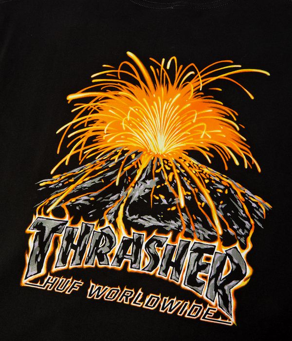 HUF x Thrasher Meltdown T-Shirt (black)