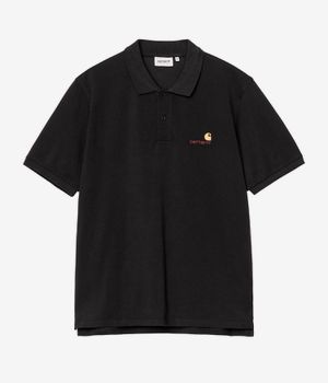 Carhartt WIP American Script Garment Washed Koszulka Polo (black)