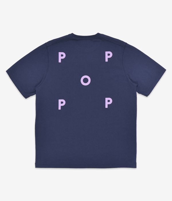 Pop Trading Company Logo T-Shirty (navy viola)