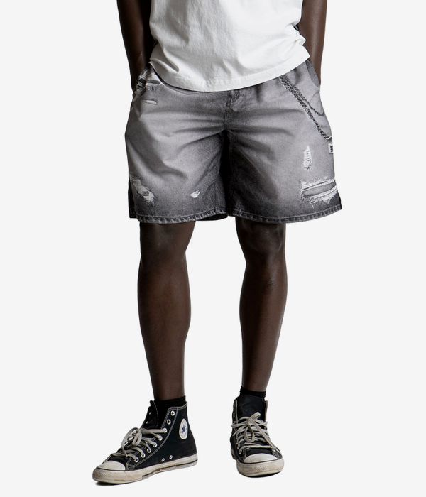 Wasted Paris Destroy Trompe L'Oeil Boardshorts (faded black)