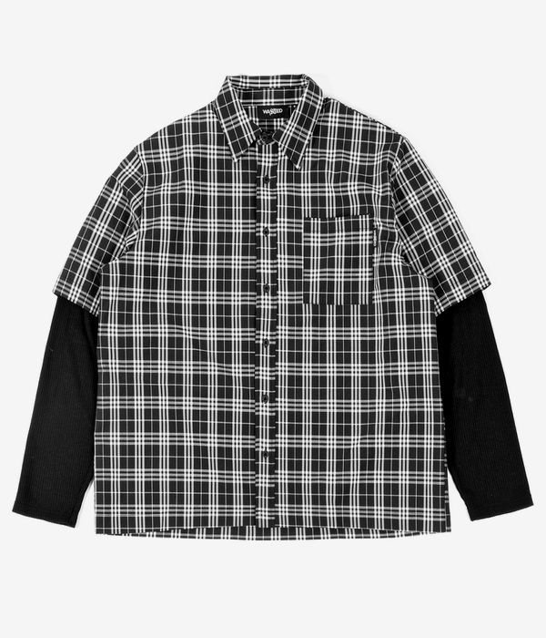 Wasted Paris Tartan Bones Camicia (black white)