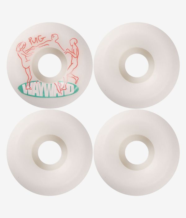 Wayward Puig Pro Funnel Wheels (white red) 52mm 101A 4 Pack
