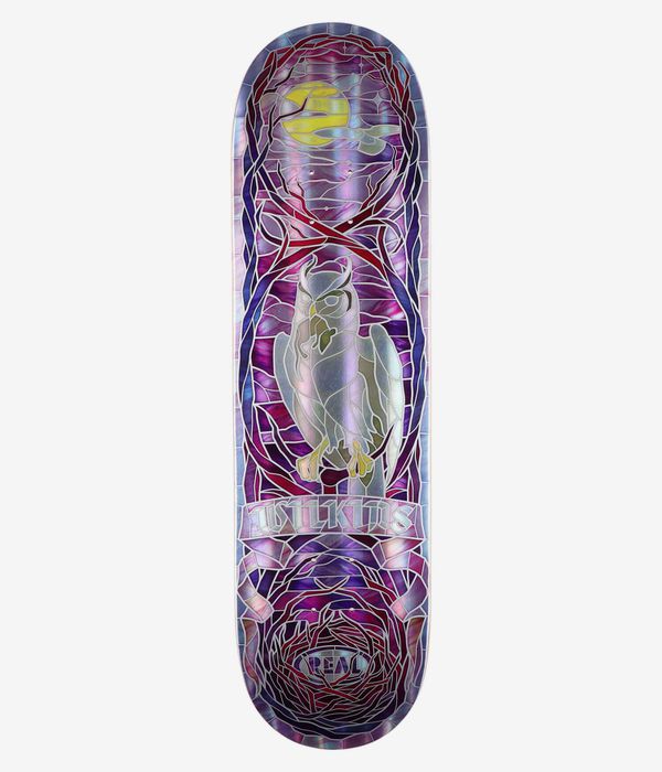 Real Wilkins Cathedral 8.5" Skateboard Deck (purple holographic rainbow)