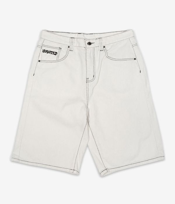 Wasted Paris Casper Contrast Shorts (off white)