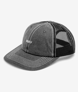 Obey Bold Pigment 6 Panel Trucker Cap (black)