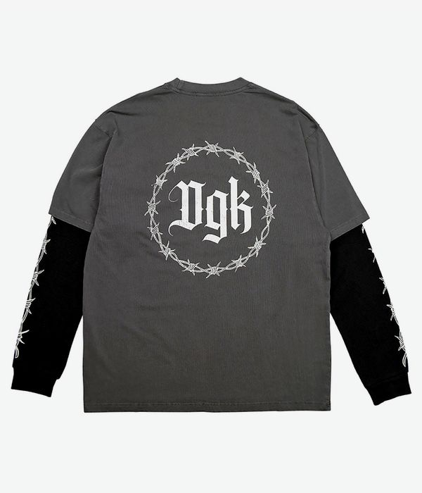 DGK Thorn 2fer Knit Top z Długim Rękawem (washed black)