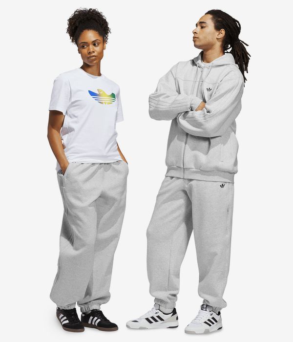 adidas Tech Fleece Pants (light grey heather black)
