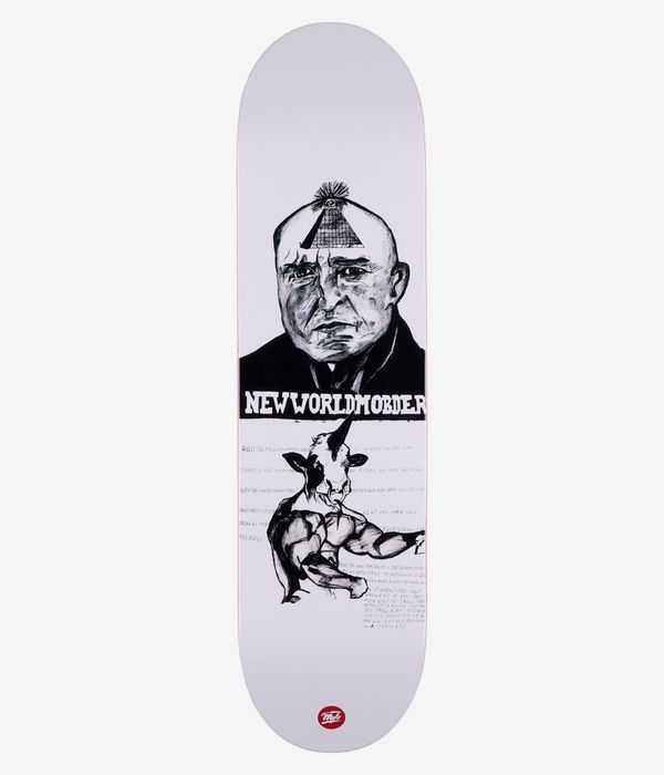 MOB World Order 8.125" Planche de skateboard (white black)