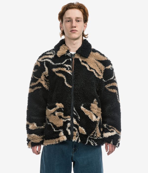 Obey Mushroom Sherpa Jacket (dark navy multi)
