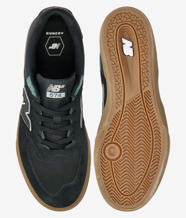 New Balance Numeric 574 Shoes (black gum)