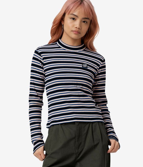 Santa Cruz Opus Dot Mock Neck Longsleeve women (multi stripe)