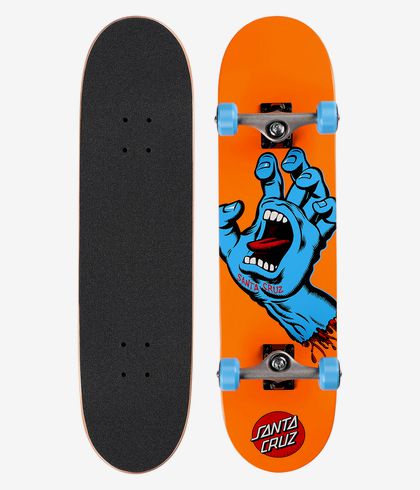 Santa Cruz Screaming Hand 7 8 Complete Board Orange Buy At Skatedeluxe 31.75 x 7.75 canadian maple deck. santa cruz screaming hand 7 8 complete board orange