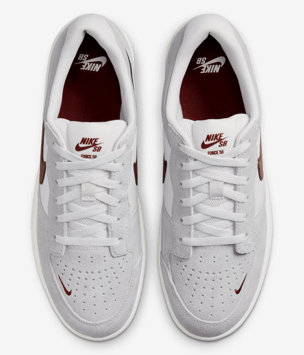 Nike SB Force 58 Shoes (platinum tint dark team red)