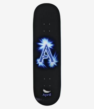 April A Logo 8.5" Skateboard Deck (black blue)