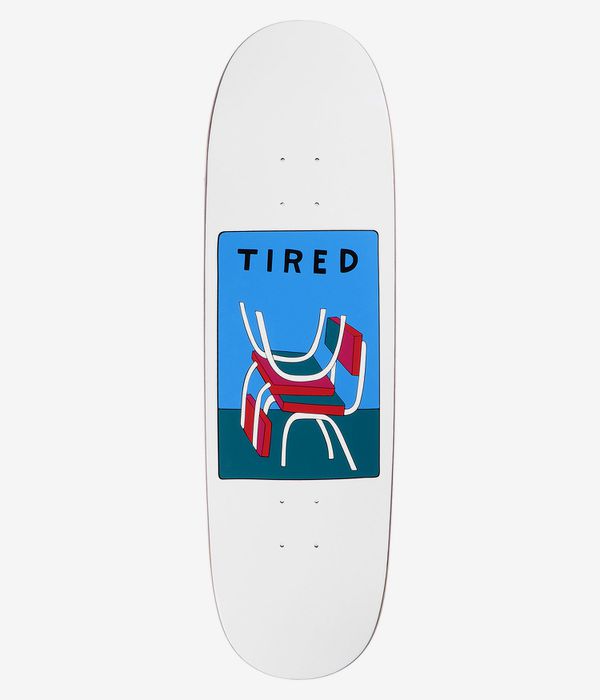 Tired Skateboards Seats Shaped 9.18" Planche de skateboard (white)