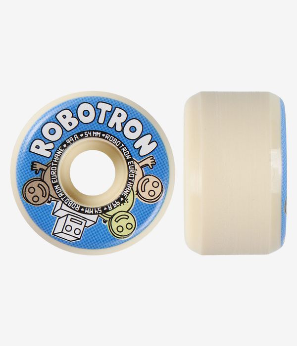 Robotron Eurothane Wide Cut Rollen (white blue) 54 mm 99A