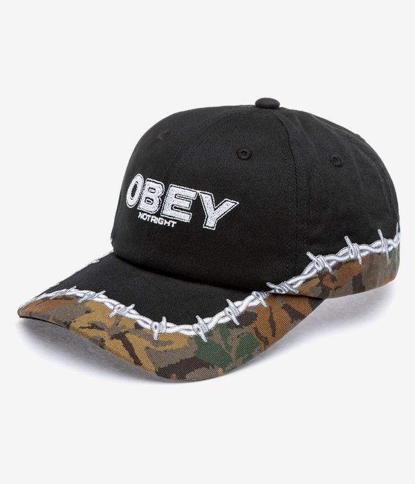 Obey Not Right 6 Panel Cap black multi