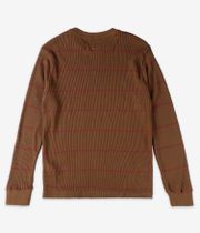 RVCA Dayshift Thermal Stripe Longues Manches (bombay brown)