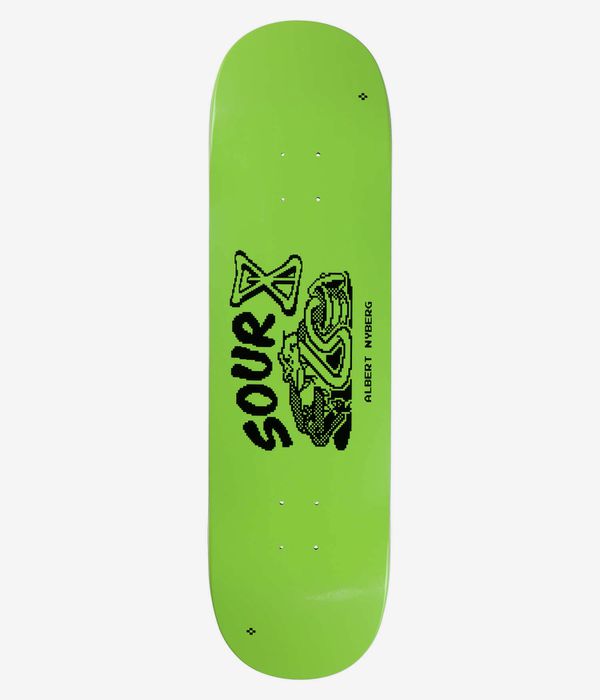 SOUR SOLUTION Albert Snake Square 8.6" Skateboard Deck (green)