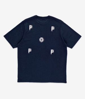 Pop Trading Company Pixel Logo T-Shirty (navy)