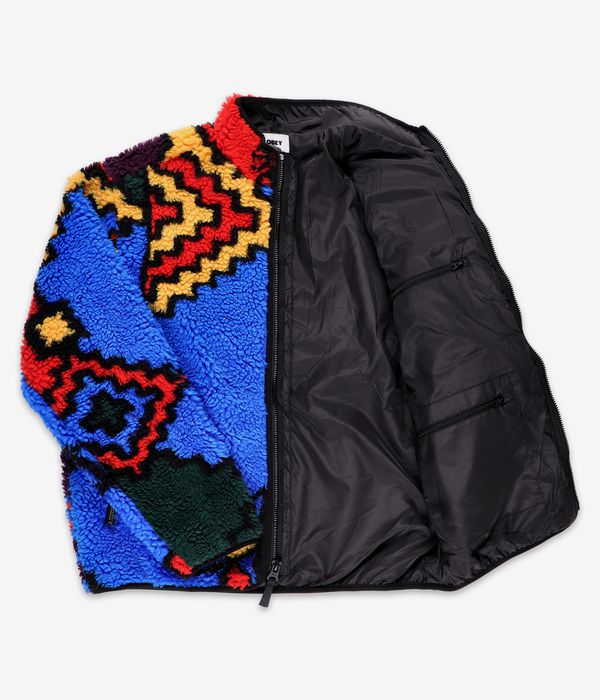 Obey Moroccan Rug Sherpa Jacke (bright multi)