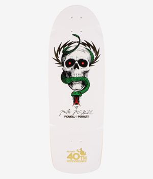 Powell-Peralta McGill O.G. Skull & Snake Shape 160 10" Skateboard Deck (white)