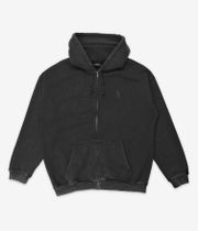 Passport Solid Workers Zip-Hoodie (washed black)