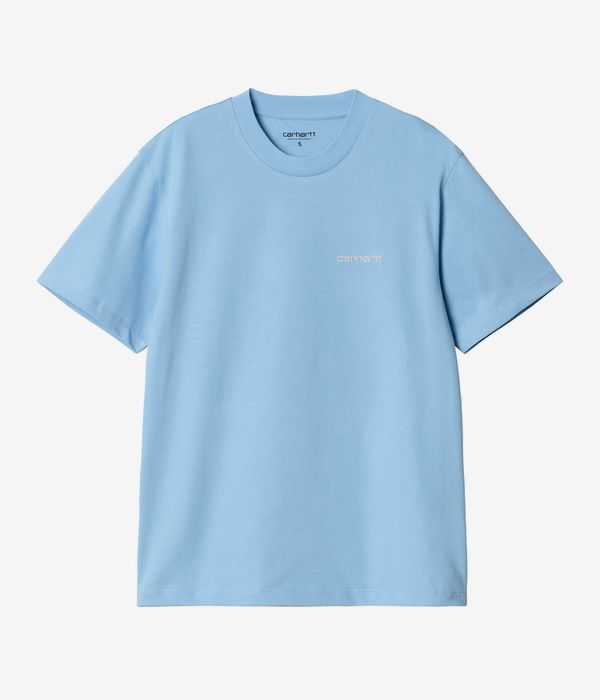 Carhartt WIP W' Script Embroidery T-Shirt women (bluebird fleur de sel)