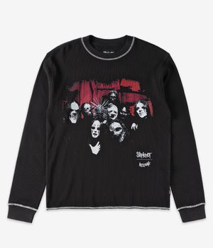 Welcome x Slipknot Masks Contrast Stitch Thermal Knit Long sleeve (black white)