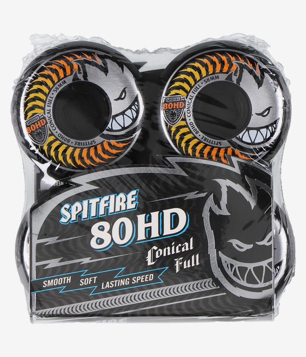 Spitfire Fade Conical Full Wheels (black) 58 mm 80A 4 Pack