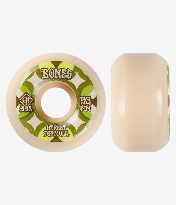Bones STF Retros V5 Roues (white green) 53mm 99A 4 Pack
