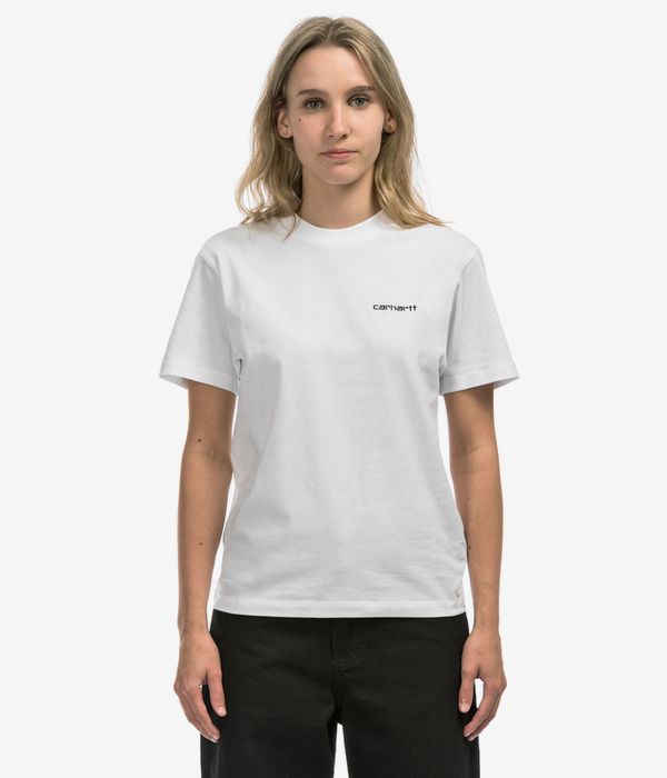 Carhartt WIP W' Script Embroidery Organic T-Shirt women (white black)