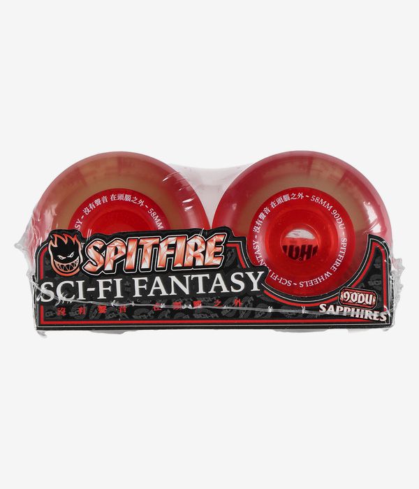 Spitfire Sci-Fi Sapphires Radial Wielen (clear red) 58 mm 90A 4 Pack