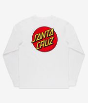 Santa Cruz Classic Dot Chest Camiseta de manga larga (white)