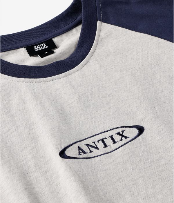 Antix Simplex Raglan Organic T-Shirty (heather grey navy)