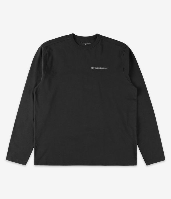 Pop Trading Company Logo Longues Manches (black white)