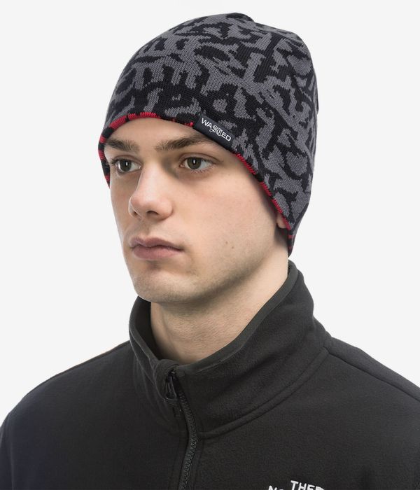 Wasted Paris Reverse Feeler Gorro reversible (charcoal fire red)
