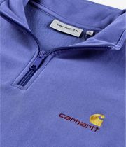 Carhartt WIP America Script Half Zip Felpa (blue iris)