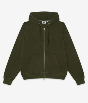 Obey Gothic Zip-Sweatshirt avec capuchon (dusty black olive)
