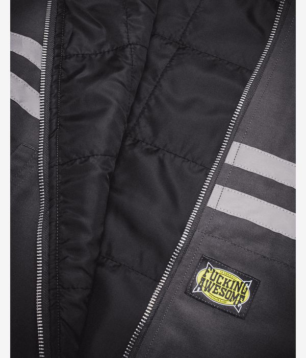 Fucking Awesome KO Striped Hoodie Jacke (black)