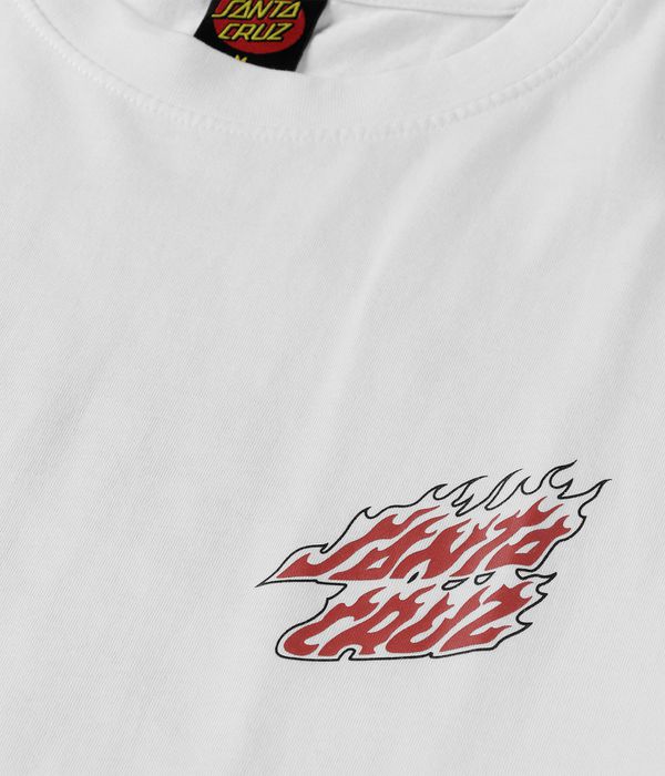 Santa Cruz Wired Flame Dot Chest T-Shirt (white)